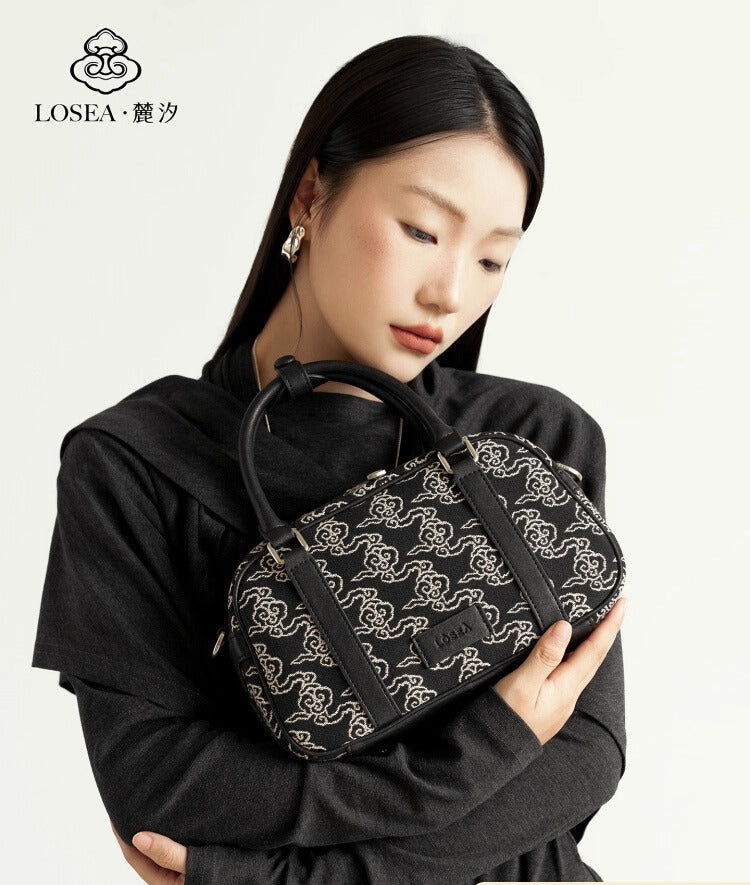 LOSEA Embroidered Boston Pillow Bag Bag