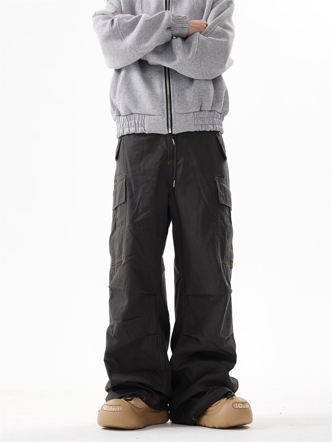 BTSG Vintage Washed Distressed Cargo Pants