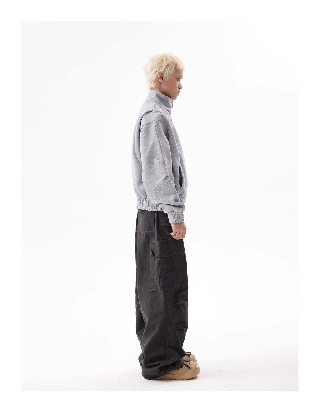 BTSG Vintage Washed Distressed Cargo Pants