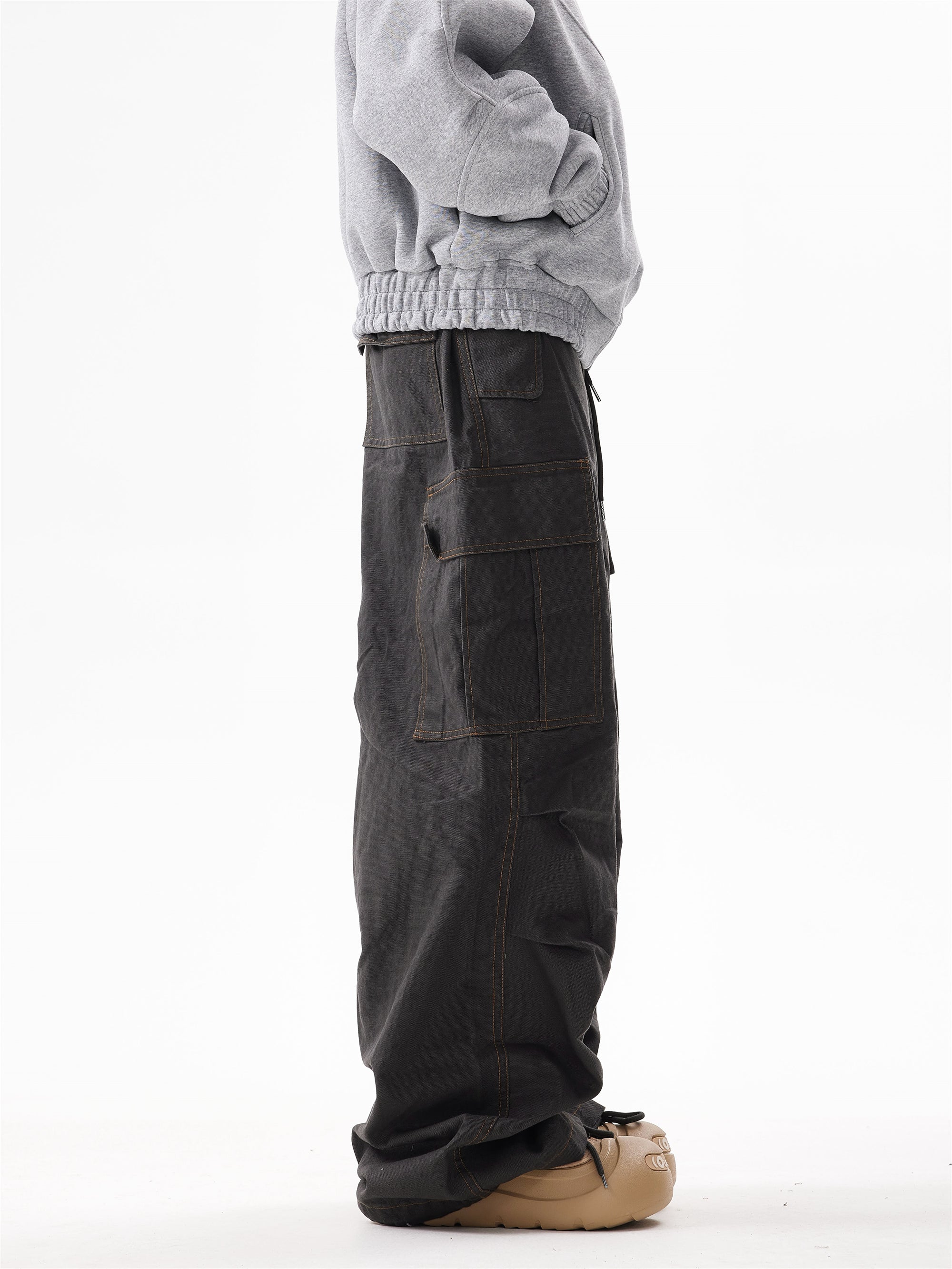 BTSG Vintage Washed Distressed Cargo Pants