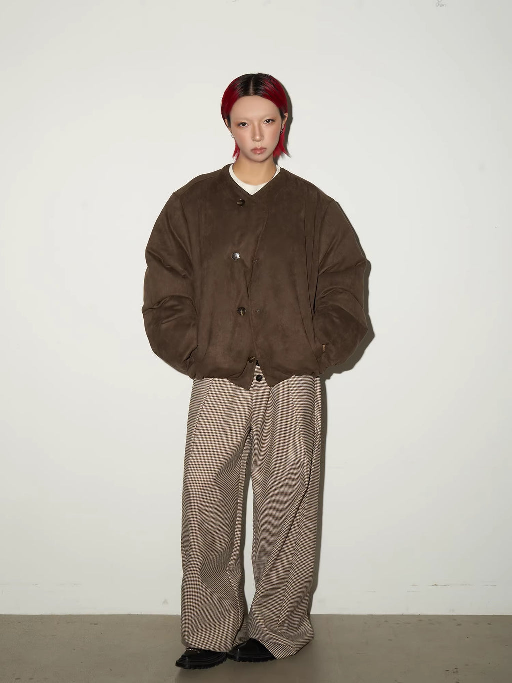 11KN Retro Fur Collar Anti-wrinkle Thermal Jacket