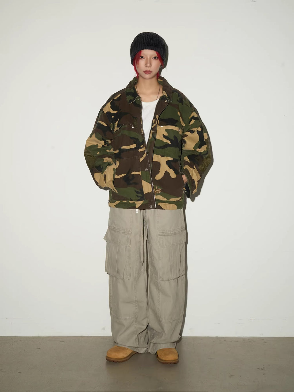 11KN Vintage Loose Camouflage Tooling Jacket