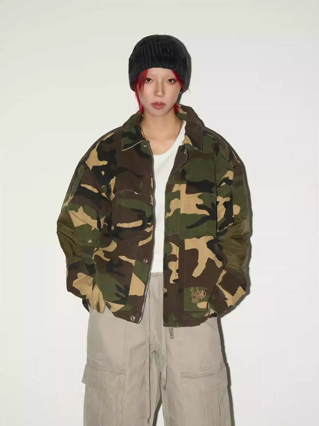 11KN Vintage Loose Camouflage Tooling Jacket