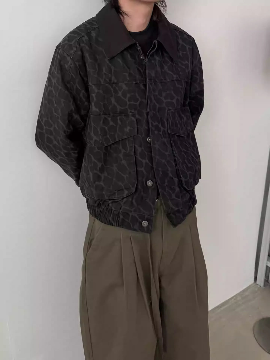 11KN Vintage Leopard Print Tooling Jacket