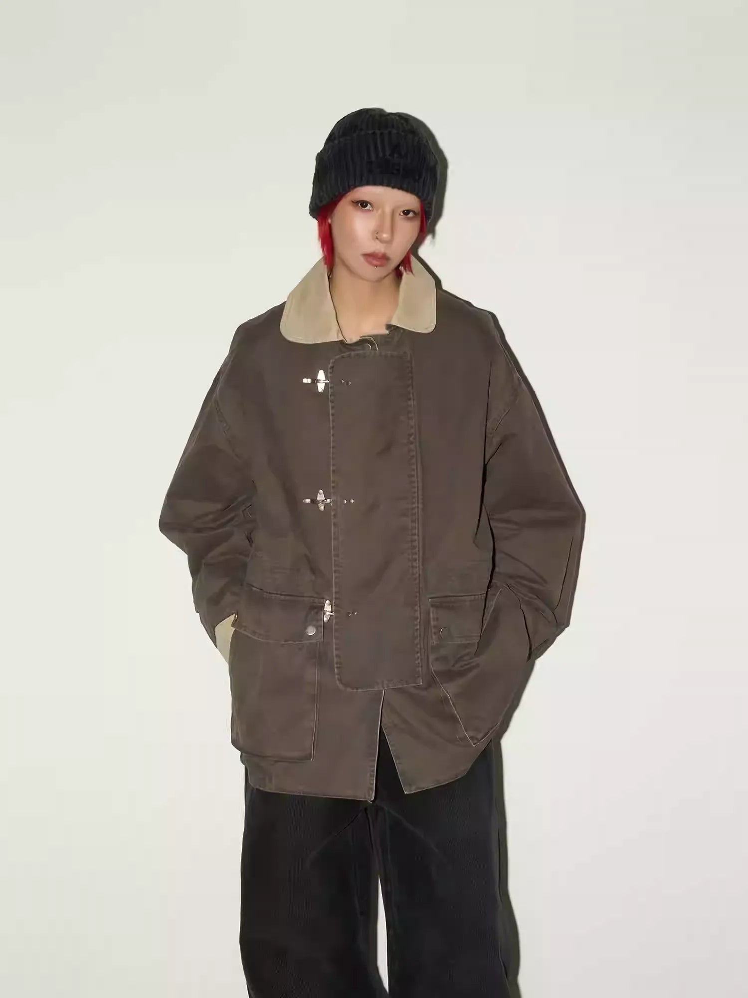 11KN Retro Contrasting Lapel Jacket