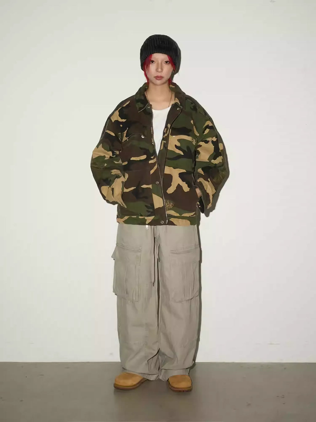 11KN Vintage Loose Camouflage Tooling Jacket