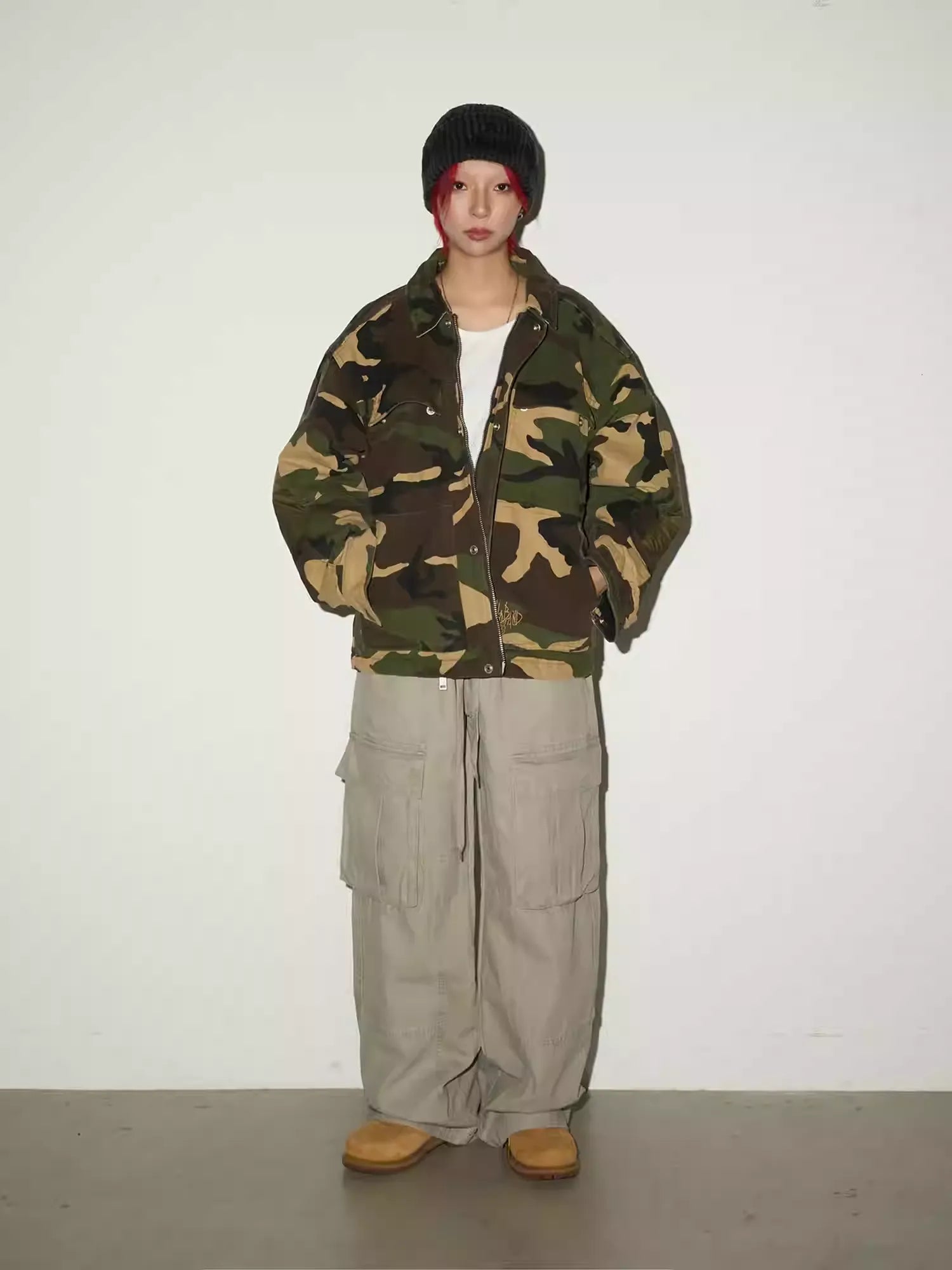 11KN Vintage Loose Camouflage Tooling Jacket