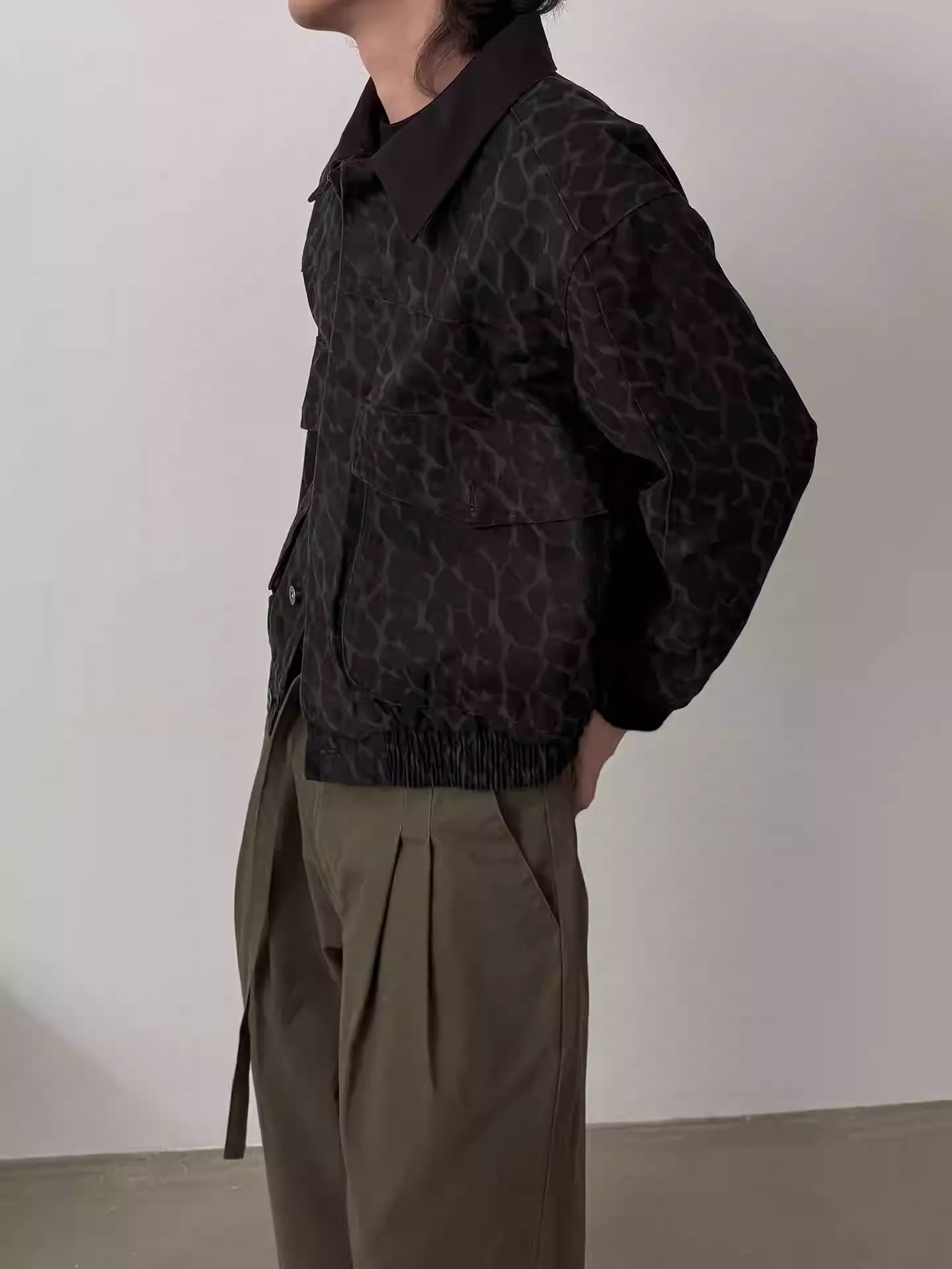 11KN Vintage Leopard Print Tooling Jacket