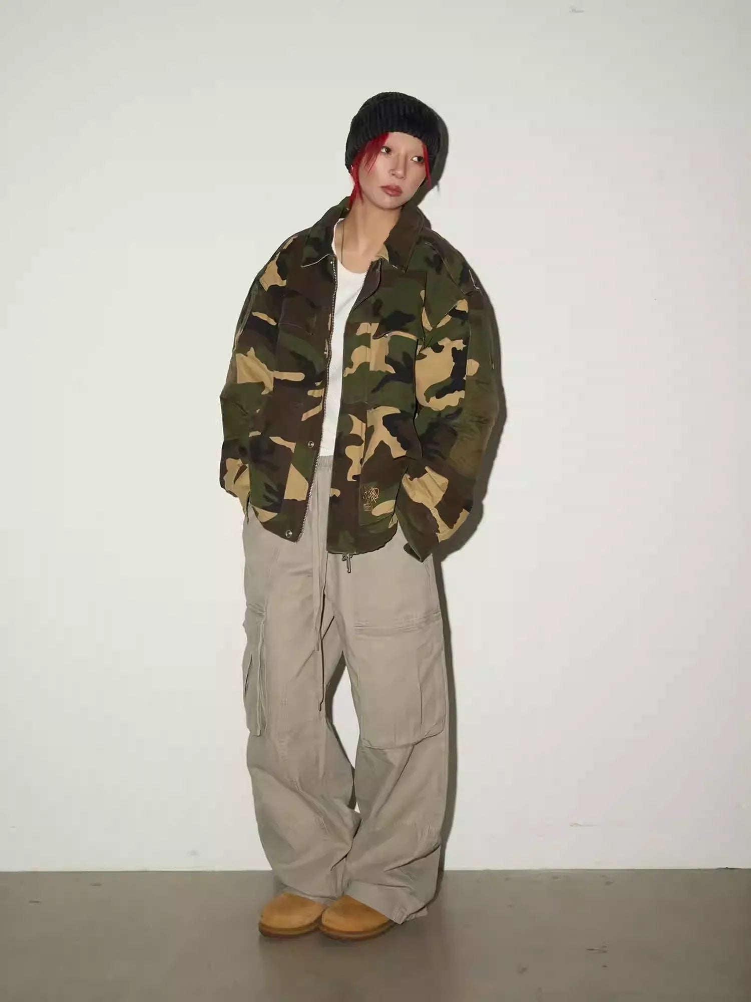 11KN Vintage Loose Camouflage Tooling Jacket