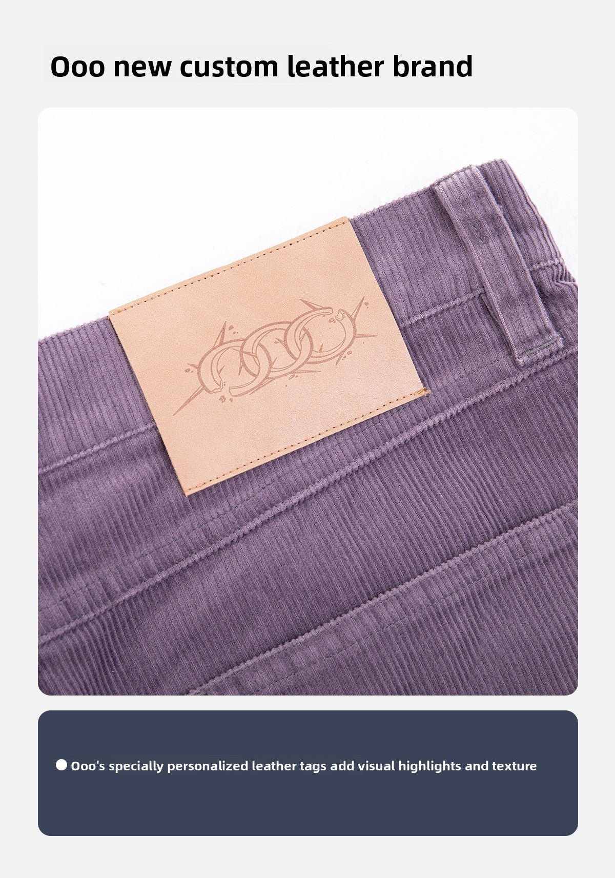 PLUS NO LOGO Corduroy Retro Old Loose Straight Trousers