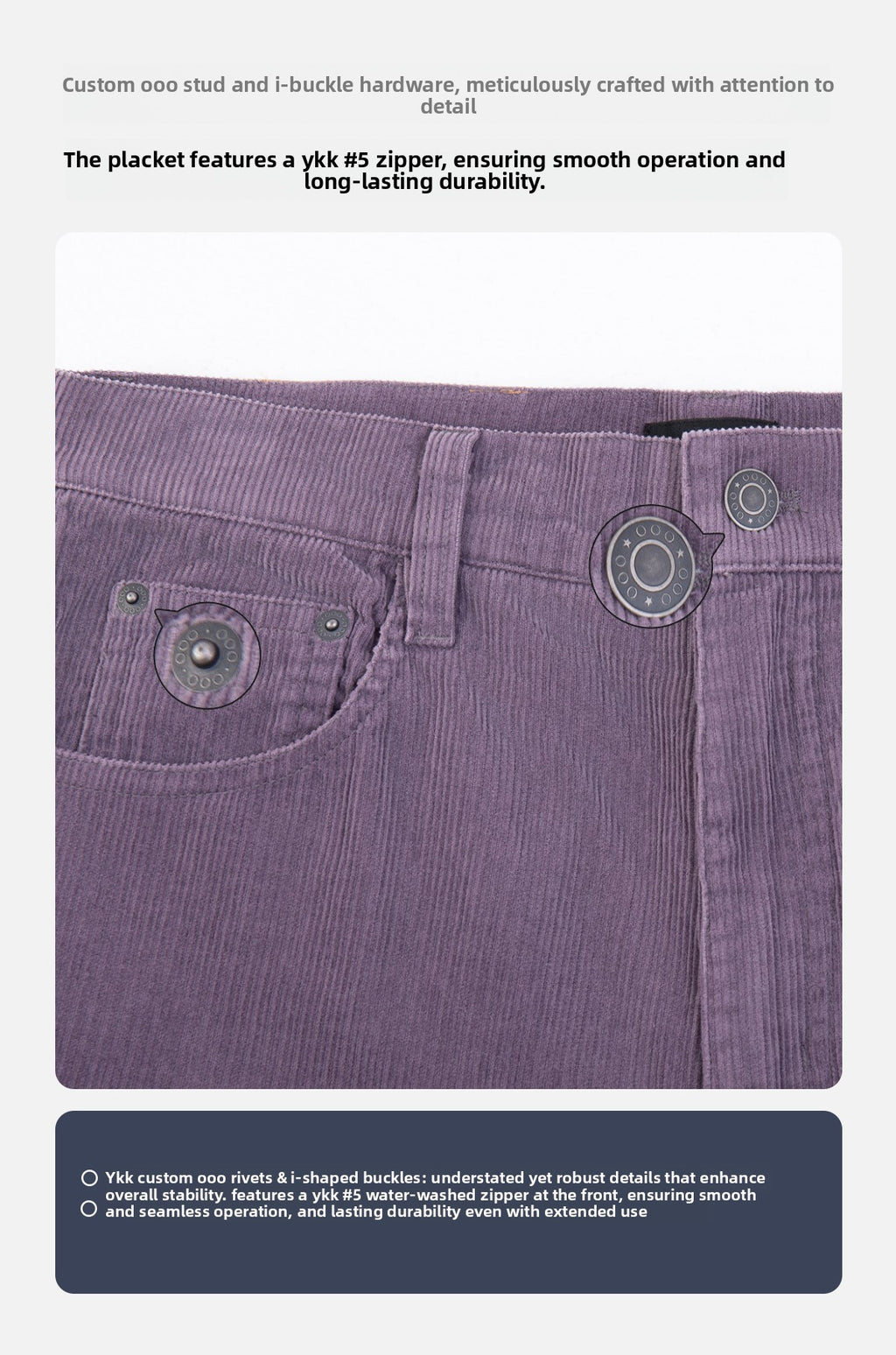 PLUS NO LOGO Corduroy Retro Old Loose Straight Trousers